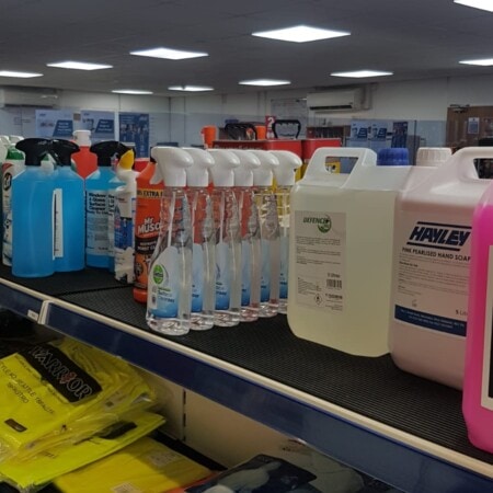 products in trade counter at Hayley Worcester