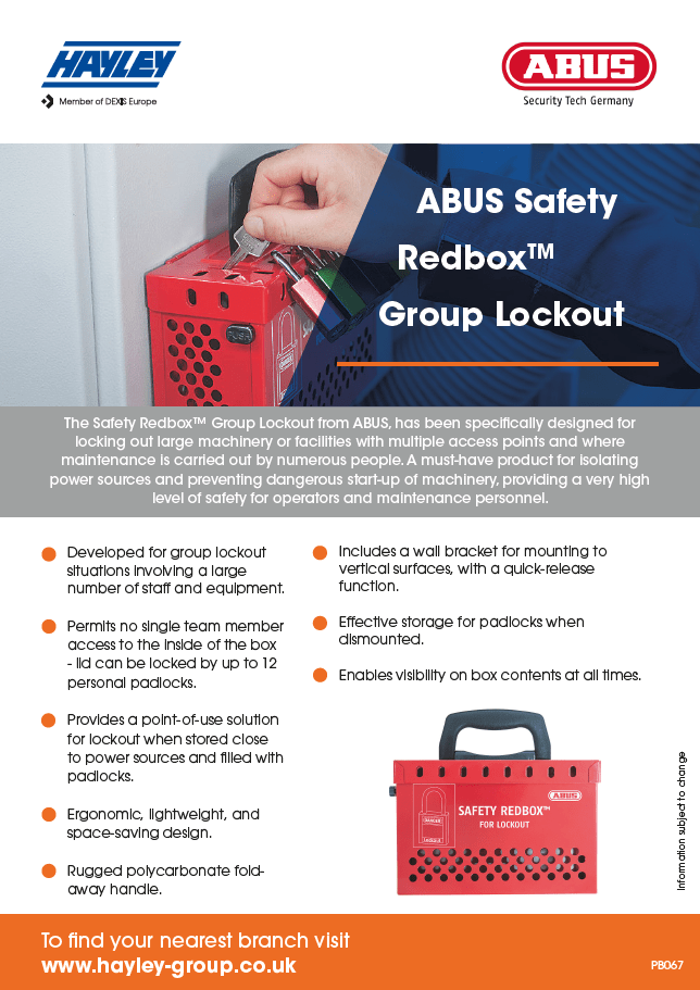 ABUS Safety Redbox product bulletin