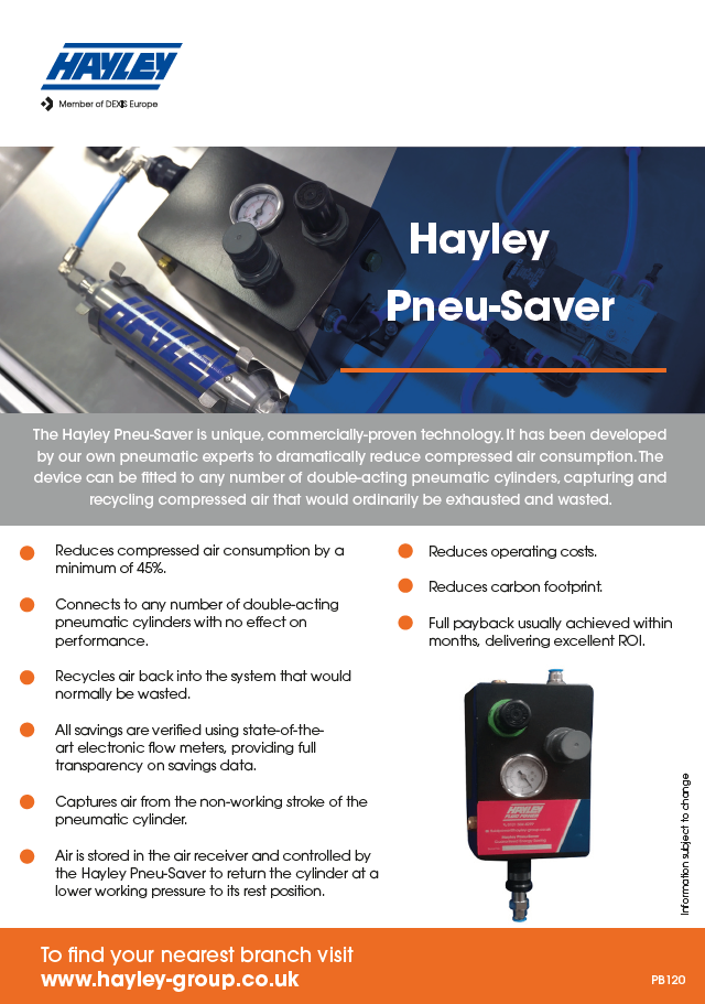 Hayley Pneu Saver Product Bulletin