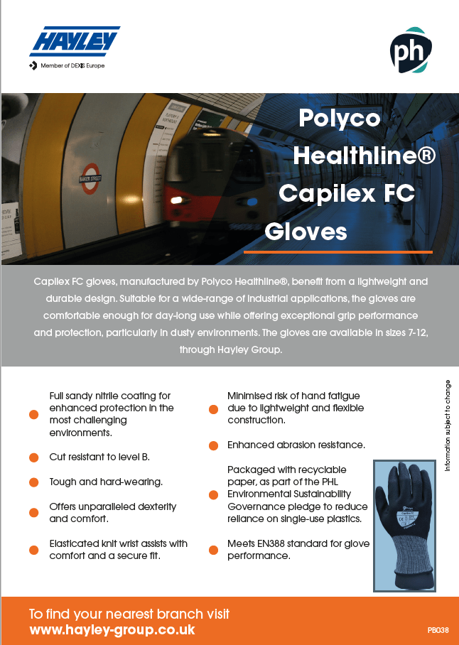 PB038 Capilex FC Gloves Product Bulletin