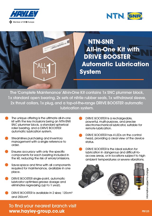 Ntn Snr All In One Kit With DRIVE BOOSTER Automatic Lubrication System