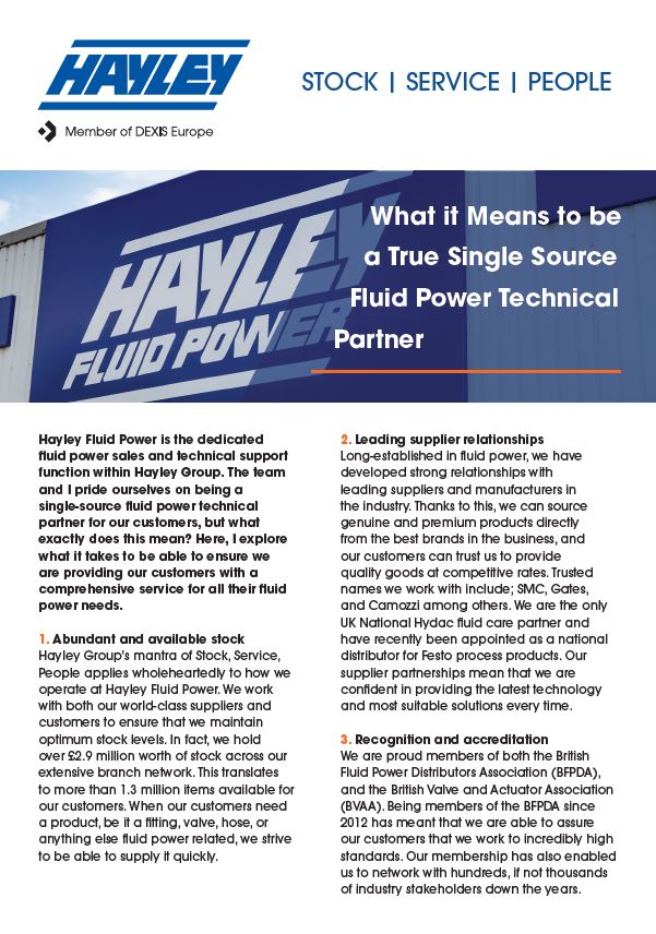 discussion DP003 what it means to be a single source fluid power technical partner