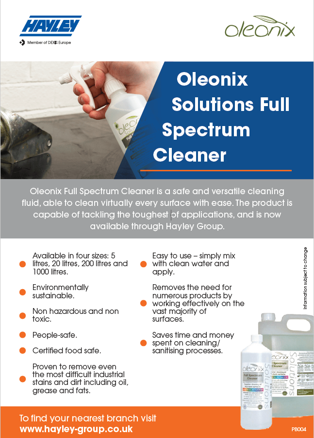 Oleonix Full Spectrum Cleaner Product Bulletin