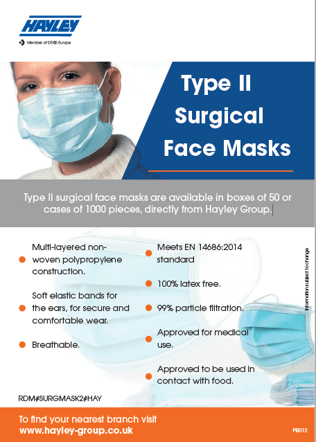 Tyoe II Surgical Face Masks Product Bulletin