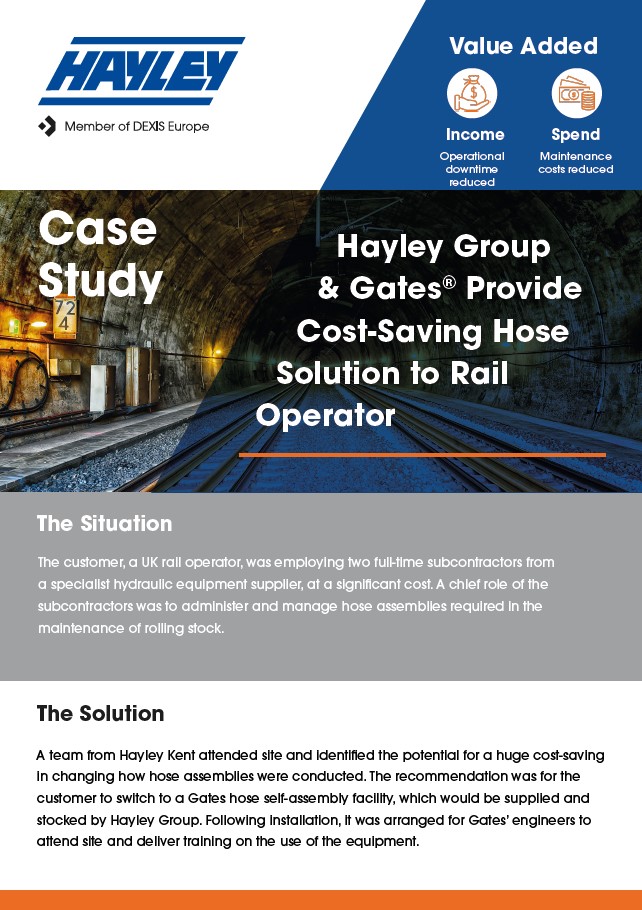 Hose Self Assembly For Rail Operator Case Study