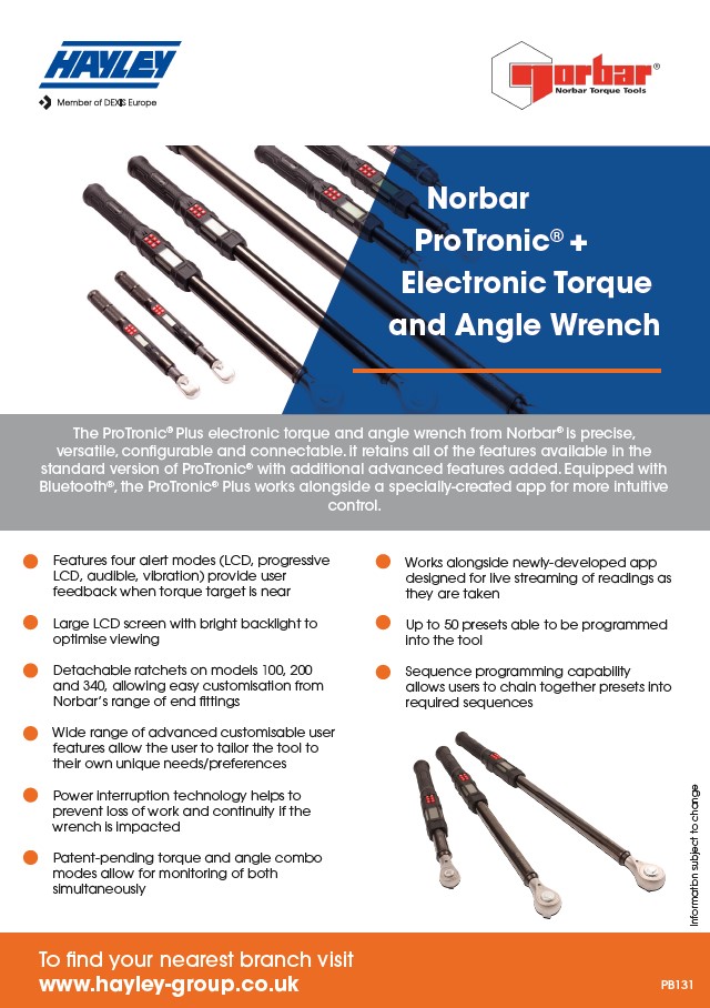 Norbar Protronic Electronic Toque And Angle Wrench
