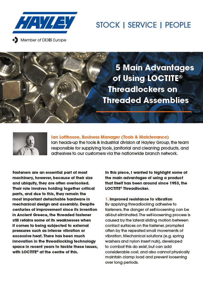 5 Main Advantages Of Using Loctite Threadlockers