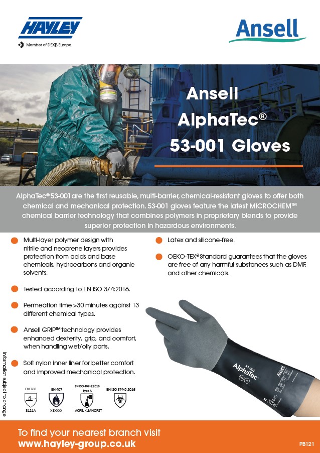 Ansell Alphatec Chemical Resistant Gloves
