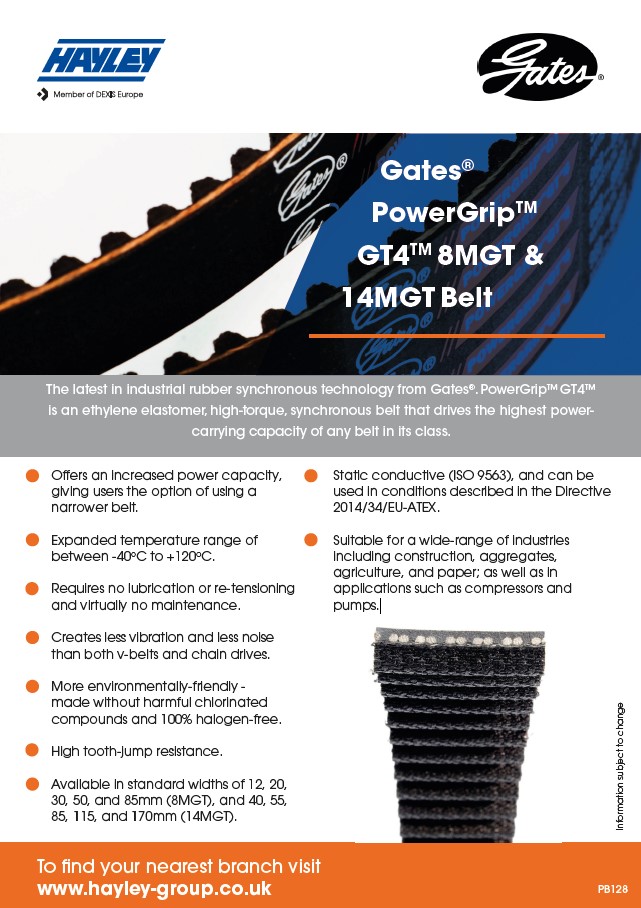 Gates Powergrip Gt4 Synchronous Belts