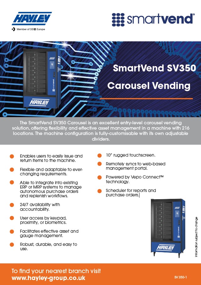Smartvend SV350 Product Bulletin