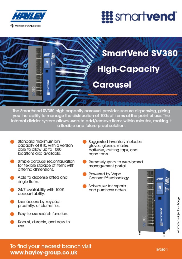 Smartvend SV380 Product Bulletin