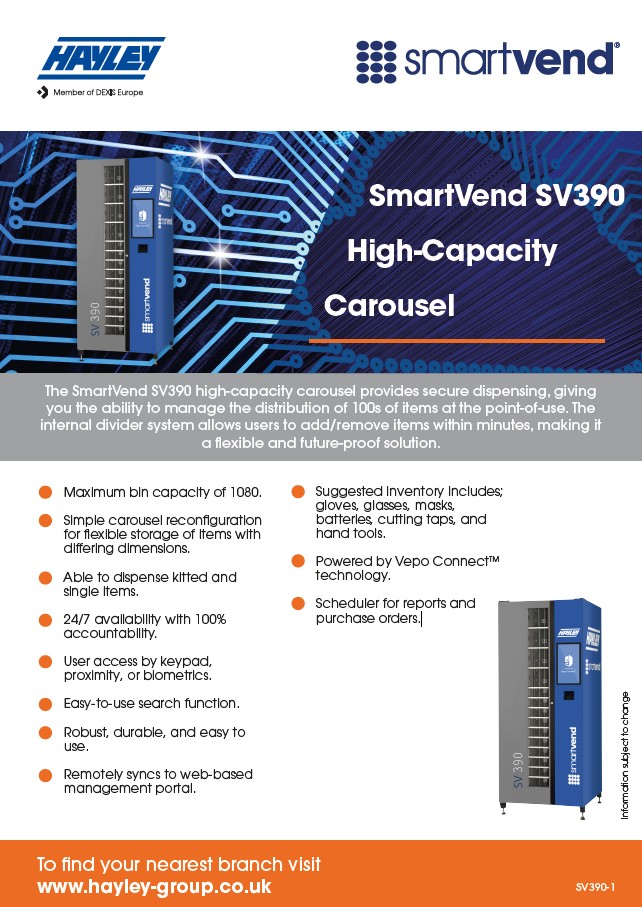 Smartvend SV390 Product Bulletin