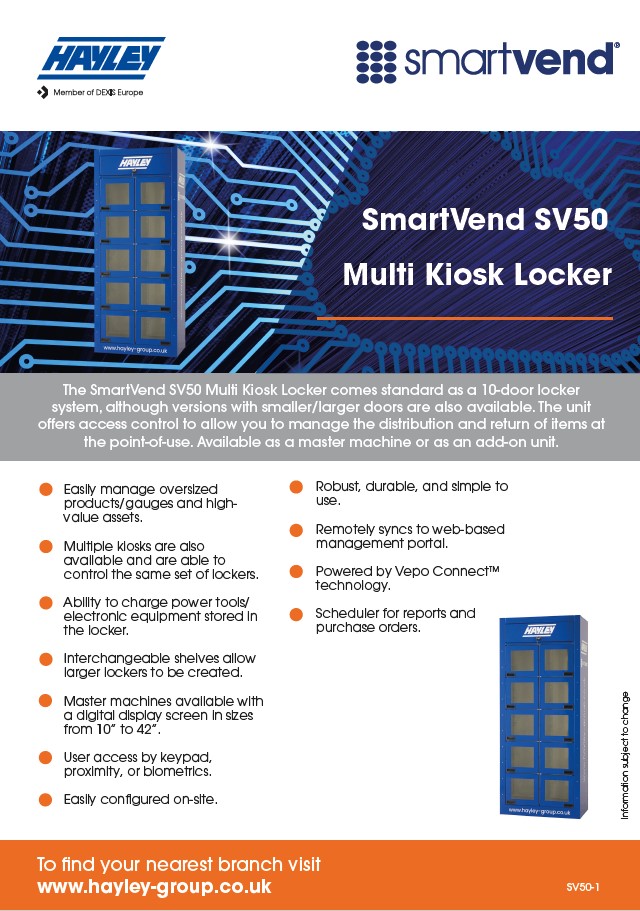 Smartvend SV50 Product Bulletin