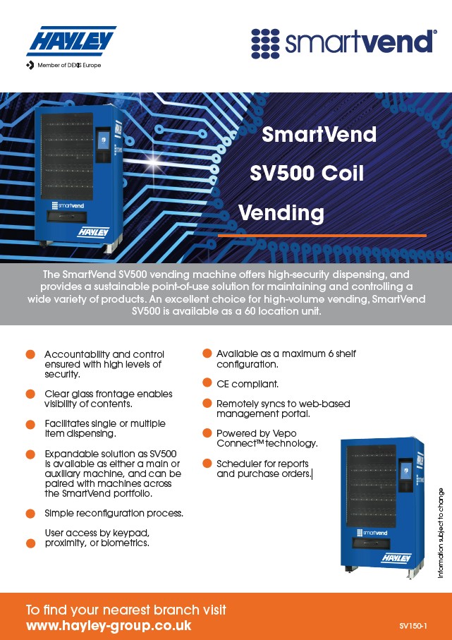 Smartvend SV500 Product Bulletin