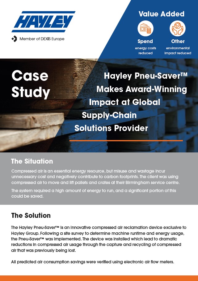 Hayley Pneu Saver Supply Chain Solutions Case Study