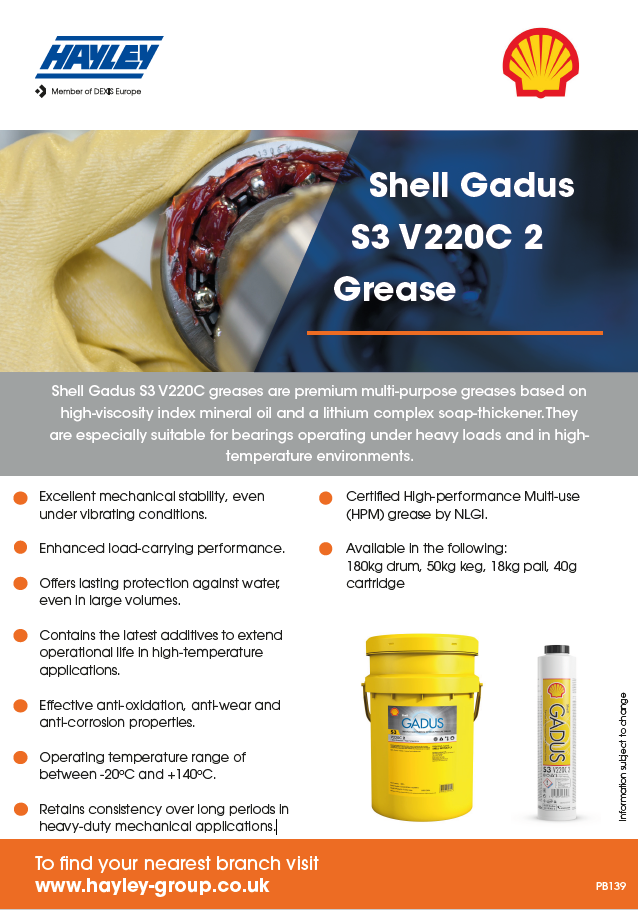 Shell Gadus S3 V220c 2 Product Bulletin
