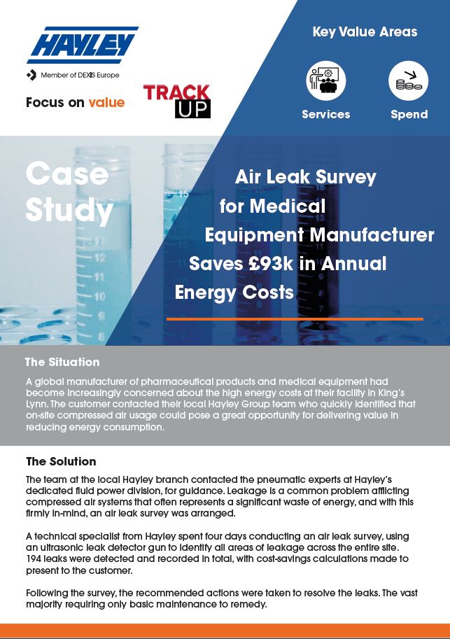 Case Study Air Leak Survey For Medical Industry