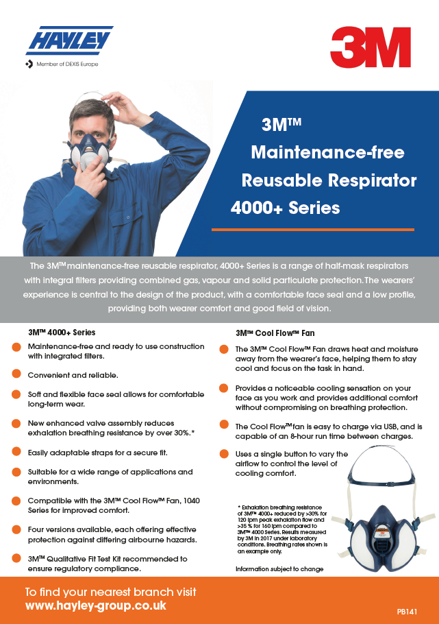 3M 4000+ Series respirators product bulletin