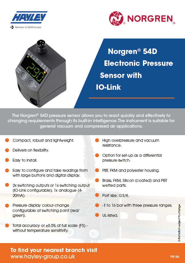 Norgren 54D Electronic Pressure Sensors