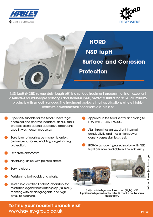 NORD NSD TupH Product Bulletin