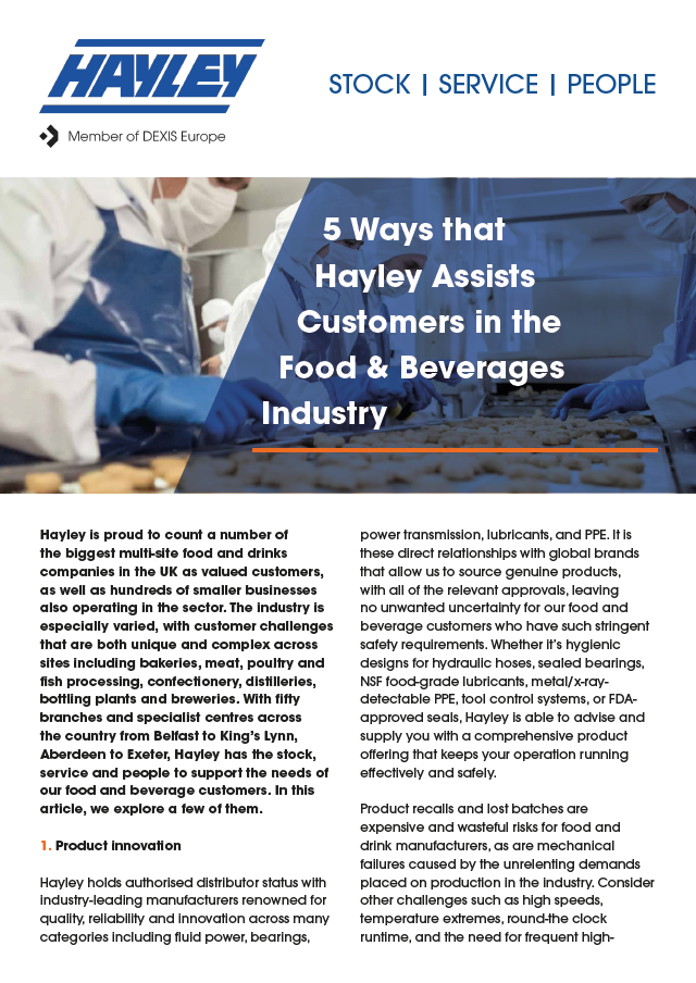 5 Ways That Hayley Assists Customers In The Food & Beverages Industry