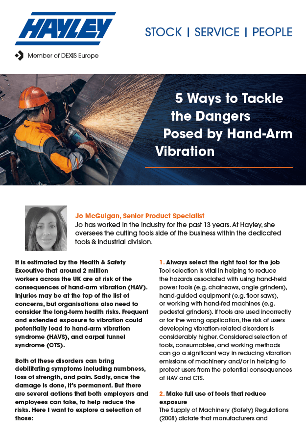 Hand Arm Vibration article